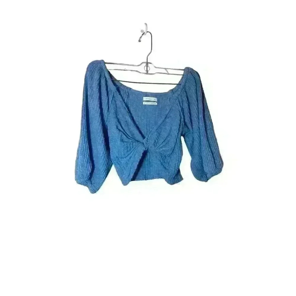 Urban outfitters size S cropped top with balloon sleeves - Picture 2 of 12